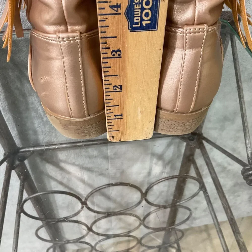 Dream Pairs  Girls Western Cowgirl Boy Boots size 2 metallic stars Fringe Ankle